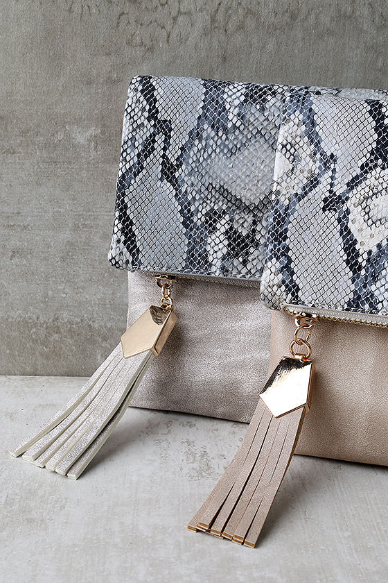 Wink and Kiss Beige Clutch 2