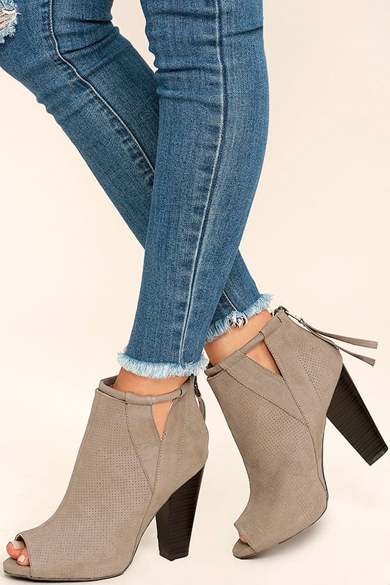 taupe booties women's