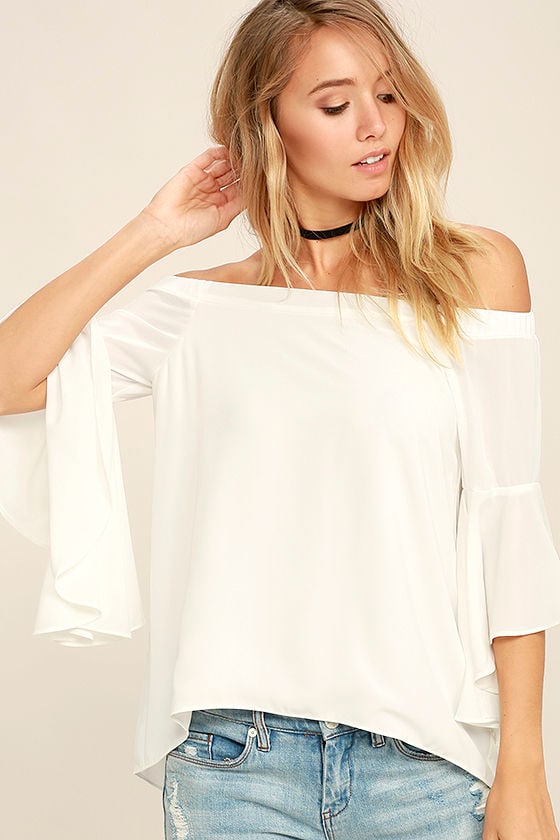 Soul Sisters White Off-the-Shoulder Top