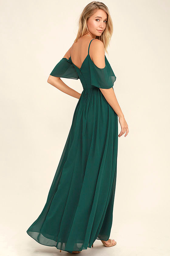 Stunning Maxi Dress Gown Dark Green Dress Formal Dress 84.00