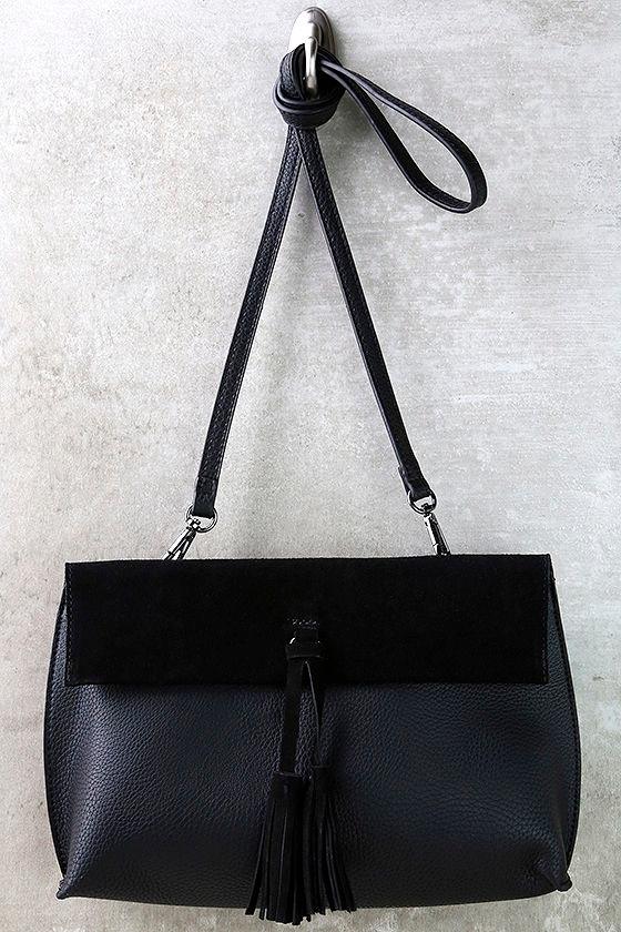 Stylish Black Purse Suede Leather Purse Tassel Purse 41.00 Lulus