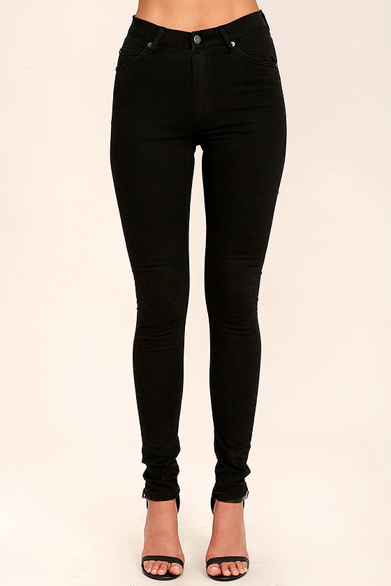 Cheap Monday Second Skin - Black Jeans - High-Waisted Jeans - Skinny ...