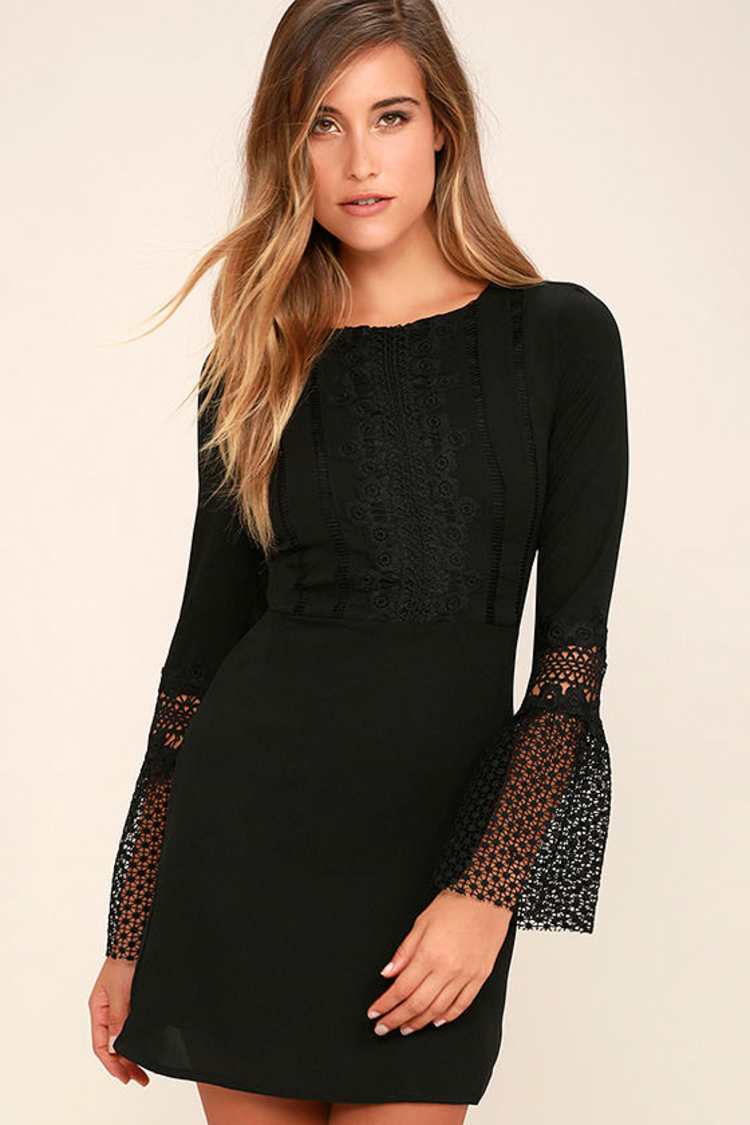 Chic Black Dress - Crochet Lace Dress - Sheath Dress - $59.00 - Lulus Chic Black Dress - Crochet Lace Dress - Sheath Dress - $59.00 - Lulus