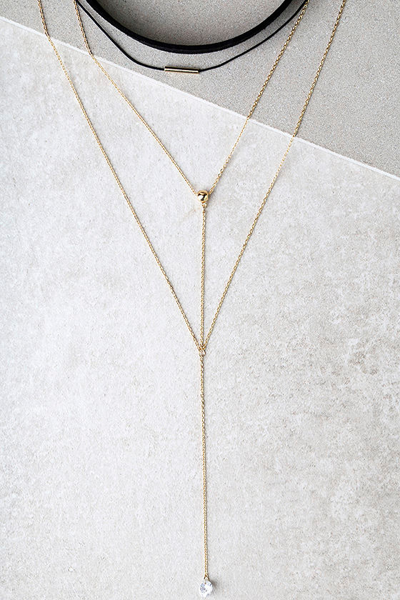 CHIEKO+ Lulu long necklace ゴールド/ブラック Women's Golden Waves Necklace in Yellow Gold