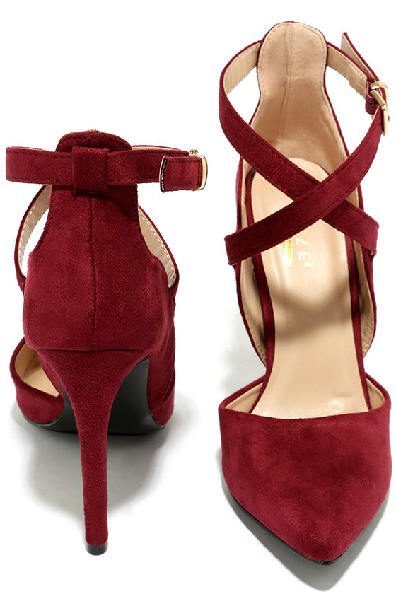 wine pumps shoes