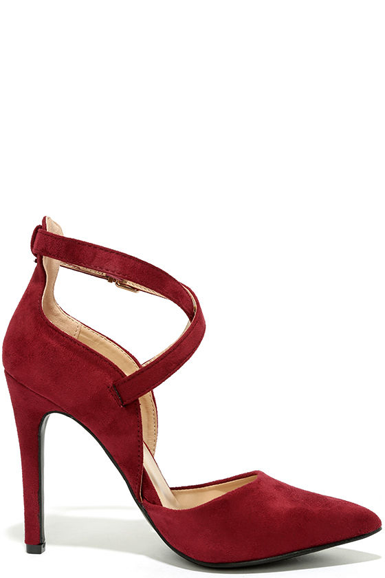 wine colored heels