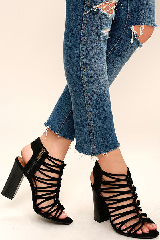 lulus black suede heels