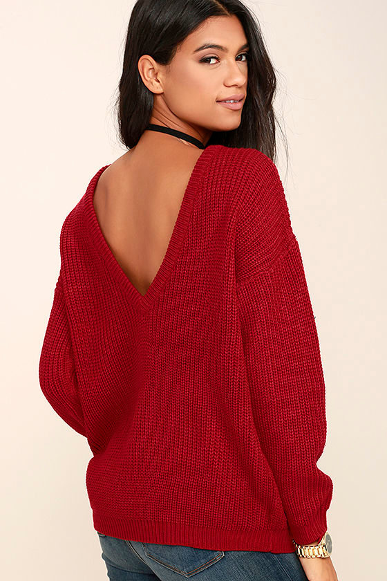 Island Ferry Red Sweater