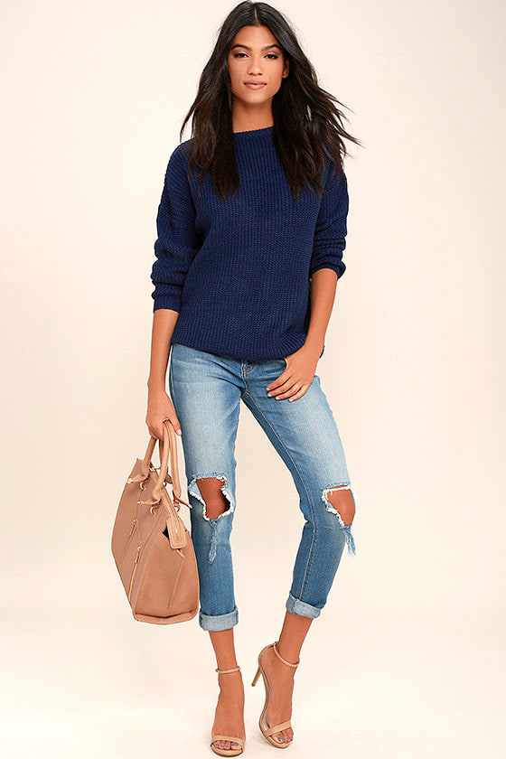 outfits with navy blue cardigan