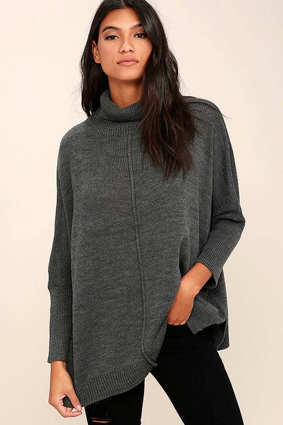 dark grey sweater outfit