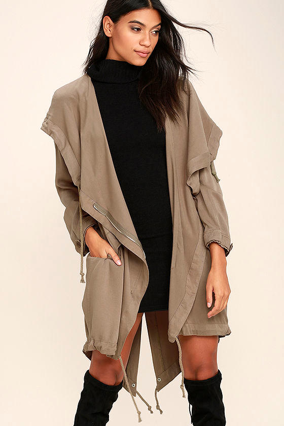 Through the Rain Taupe Jacket 1