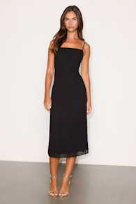 Sweetest Invite Black Sleeveless Midi Dress 2