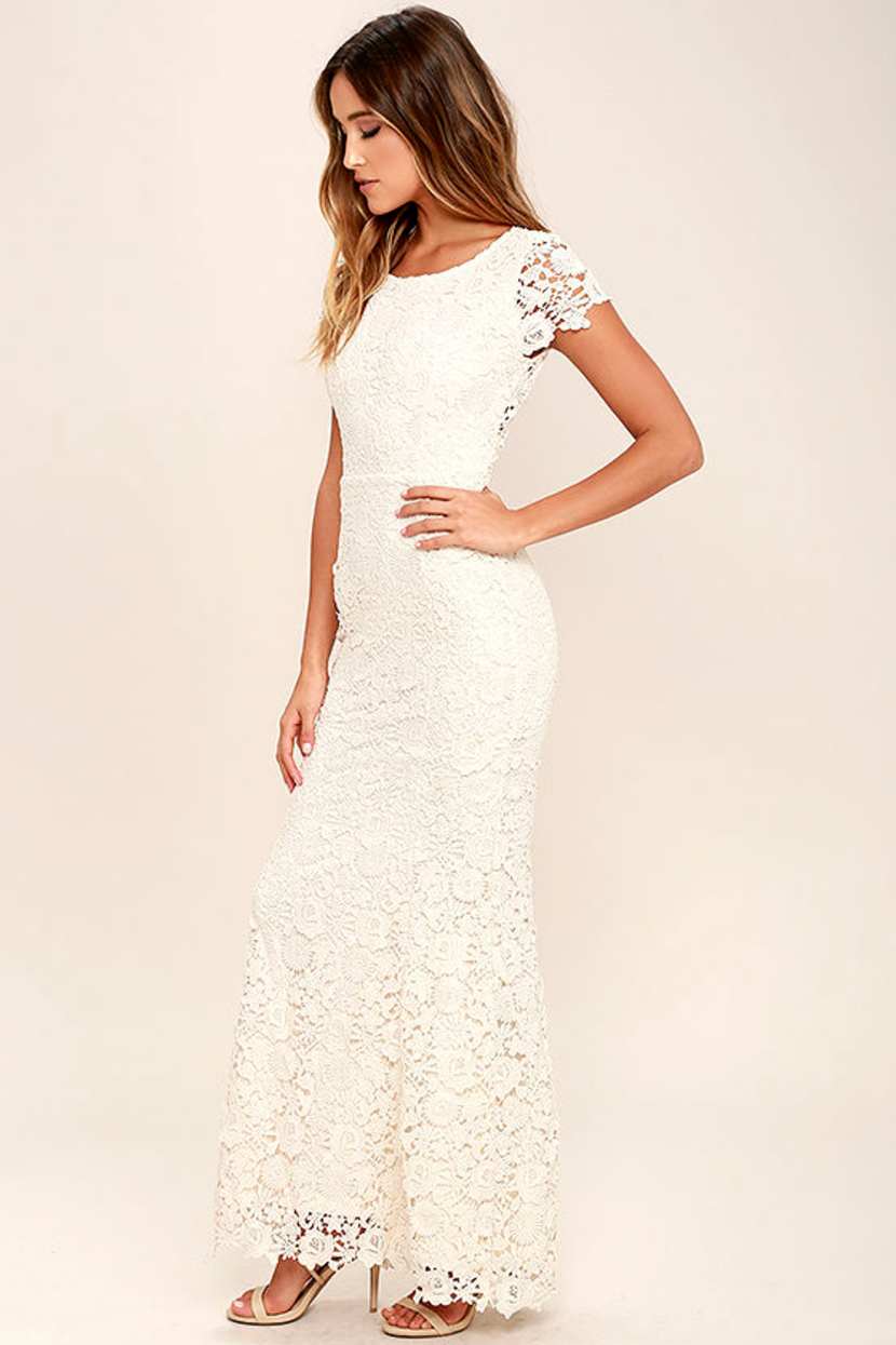 lace dress cream color Beautiful - Backless Bodycon Dress Color:#24-Banana SUN 3/24 GUEST Strapless Midi A-Line Prom Women's dresses while the flowing silhouette