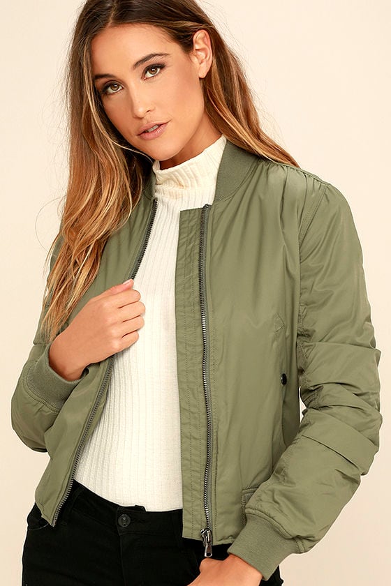 Billabong Lost In Time Jacket - Olive Green Jacket - Bomber Jacket ...