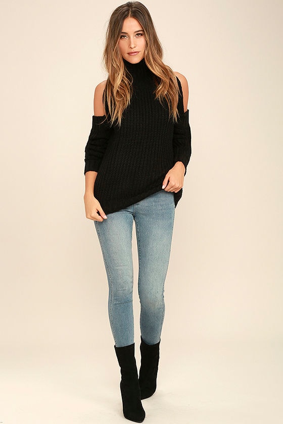 She's Got a Way Black Turtleneck Sweater 2