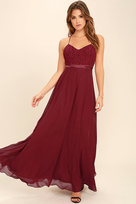 lulus red long dress