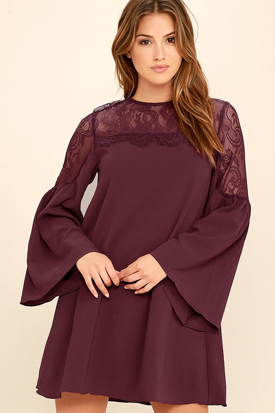 burgundy lace gown