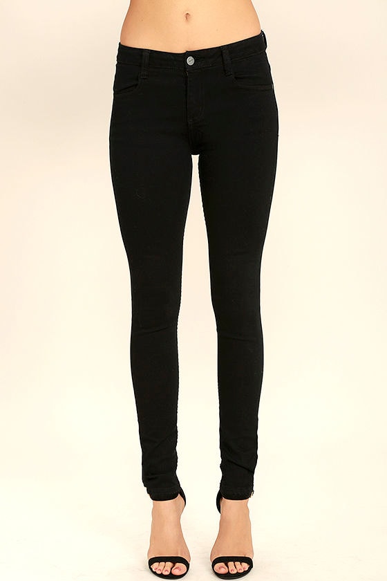 RVCA Hi Roader II - Black Skinny Jeans - Mid-Rise Skinny Jeans - $75.00 ...