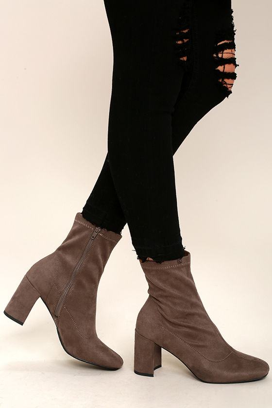 suede mid calf boots