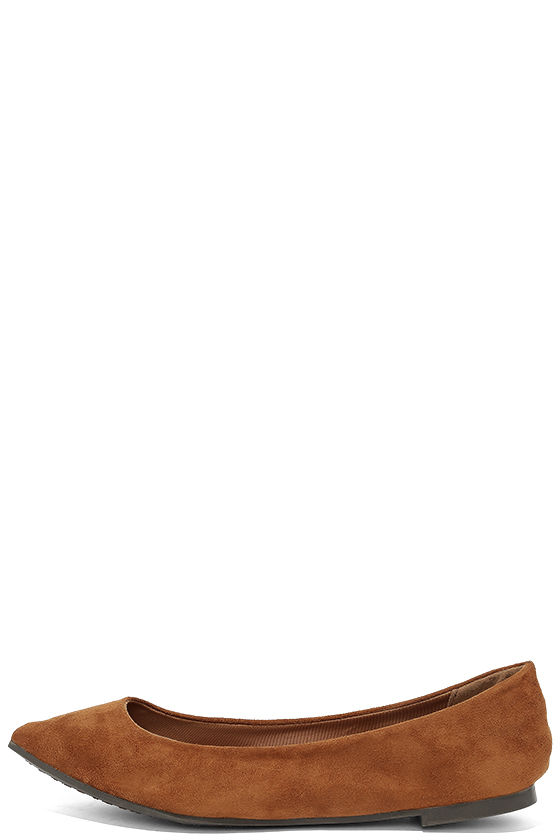 Chic Tan Flats - Pointed Flats - Vegan Suede Flats - $18.00 - Lulus