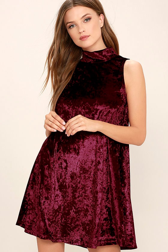 velvet swing dress