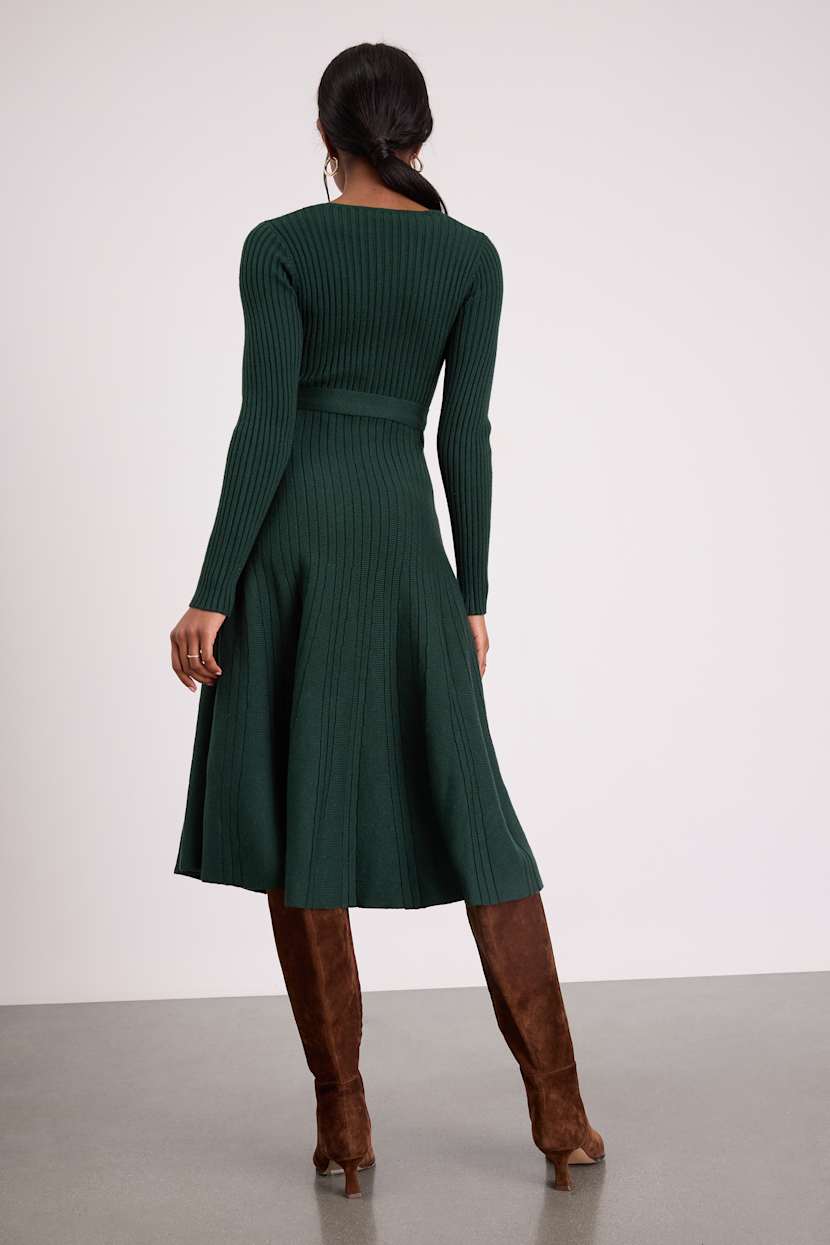 green emerald velvet dress Esmeralda Sweater Dress