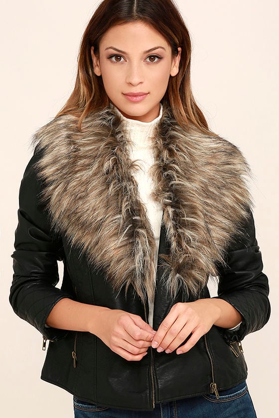 Bb Dakota Henslowe Jacket Faux Fur Vegan Leather Moto Bb Dakota Henslowe Jacket Faux Fur Vegan Leather Moto 103 00