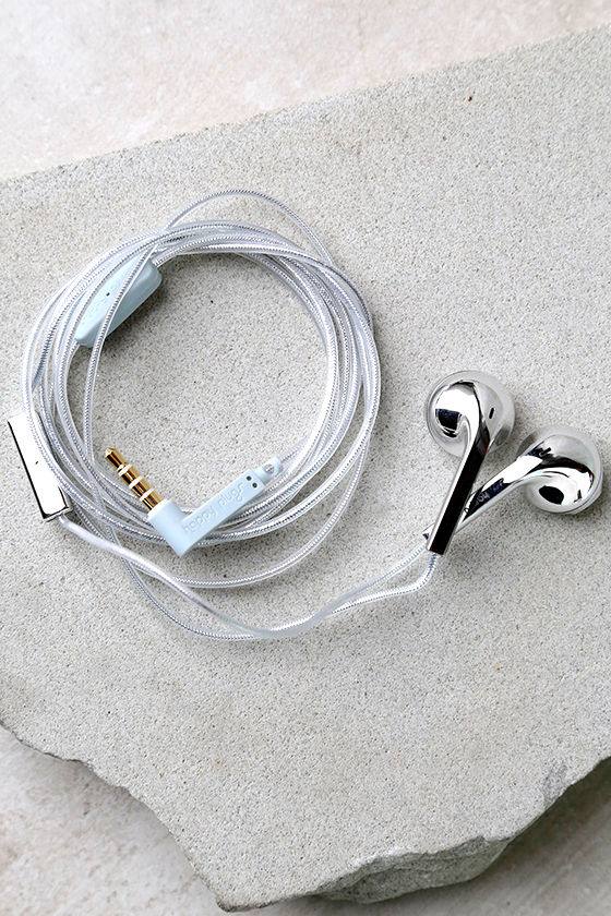 Happy Plugs Earbud Plus Silver Headphones 1