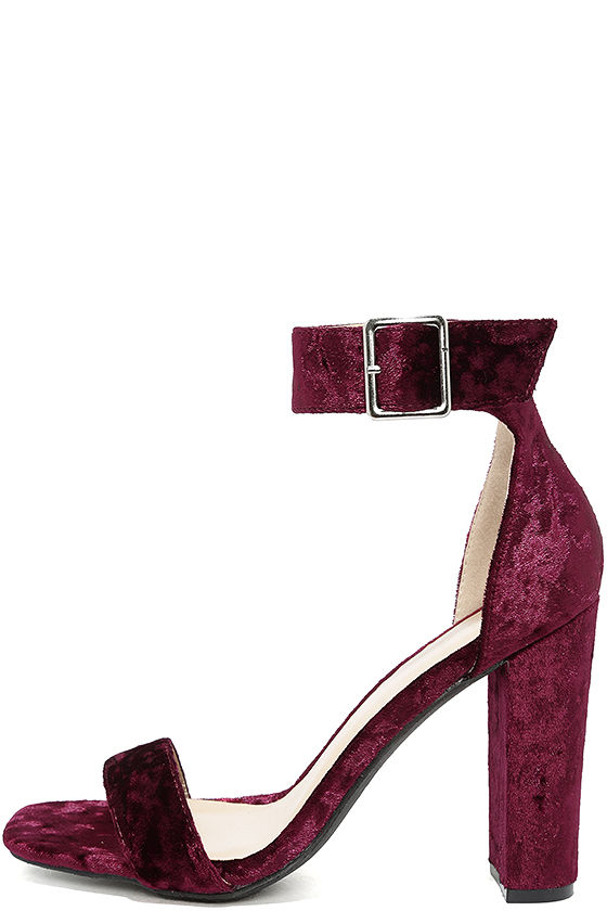 wine colored sandals