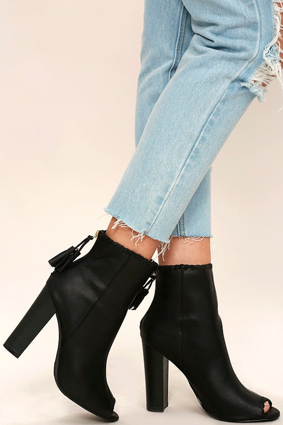 ladies peep toe boots