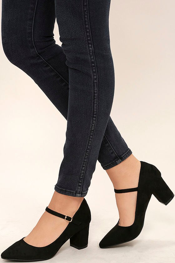 lulus black suede heels