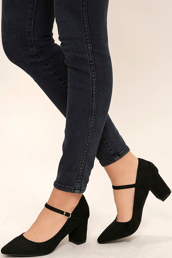 Black Art Suede Heels main image 0