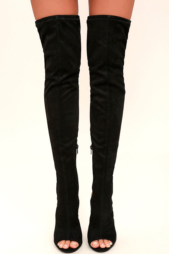 open toe over knee boots