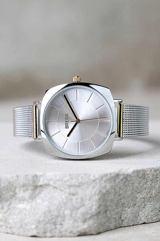 Breda x Lulus Vix Two-Tone Gold and Silver Watch