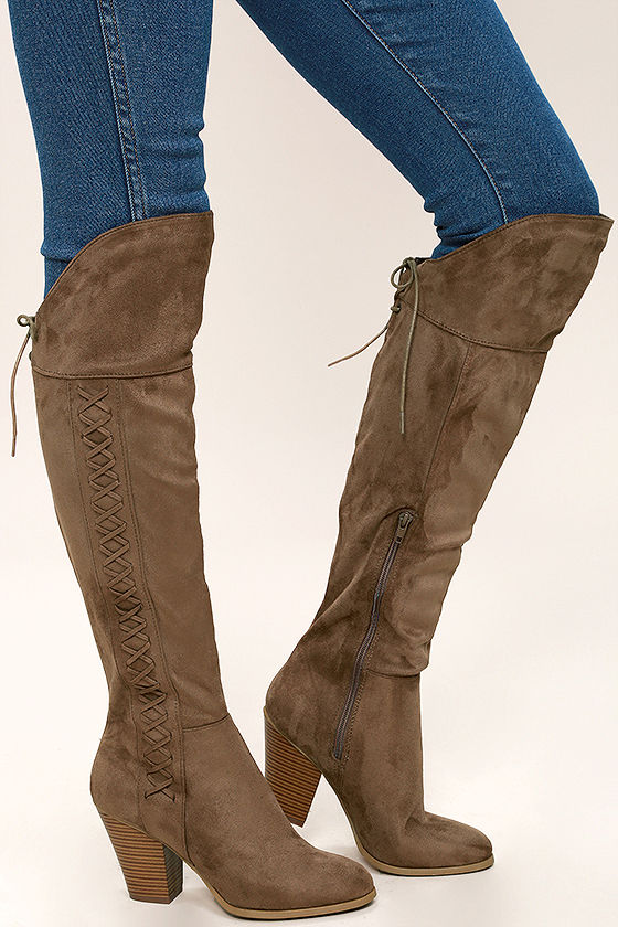 grey taupe boots