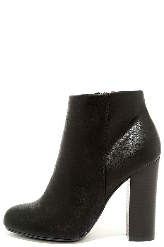 Molly Black High Heel Ankle Booties 2