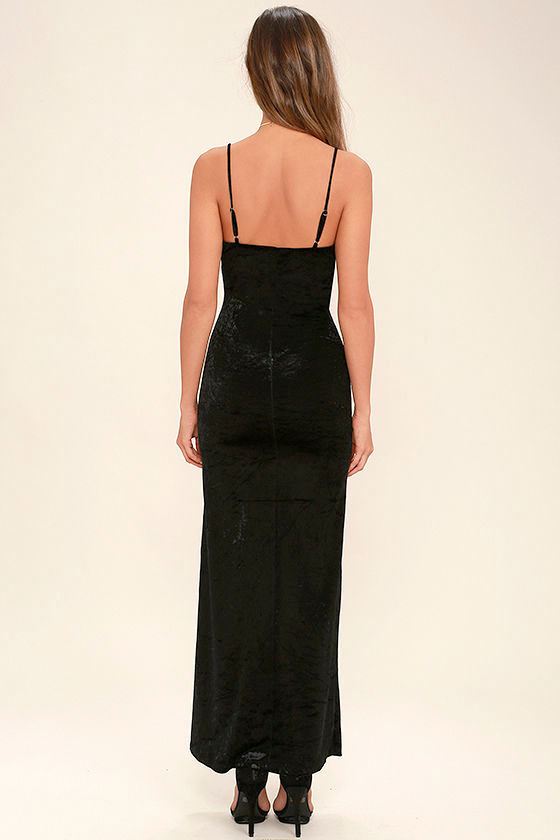 ASAYA5269 – Velvet Noir Slim Maxi Skirt 🖤✨