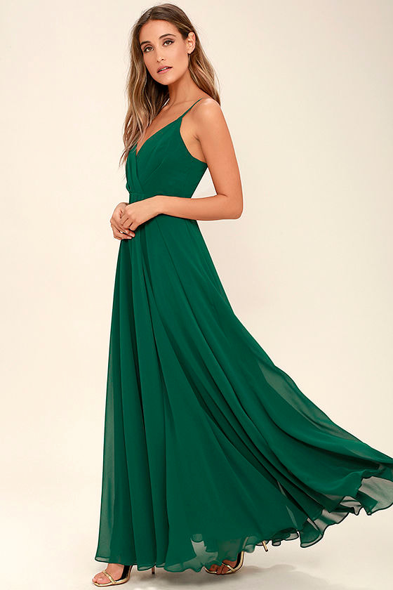 Lovely Dark Green Dress - Maxi Dress 