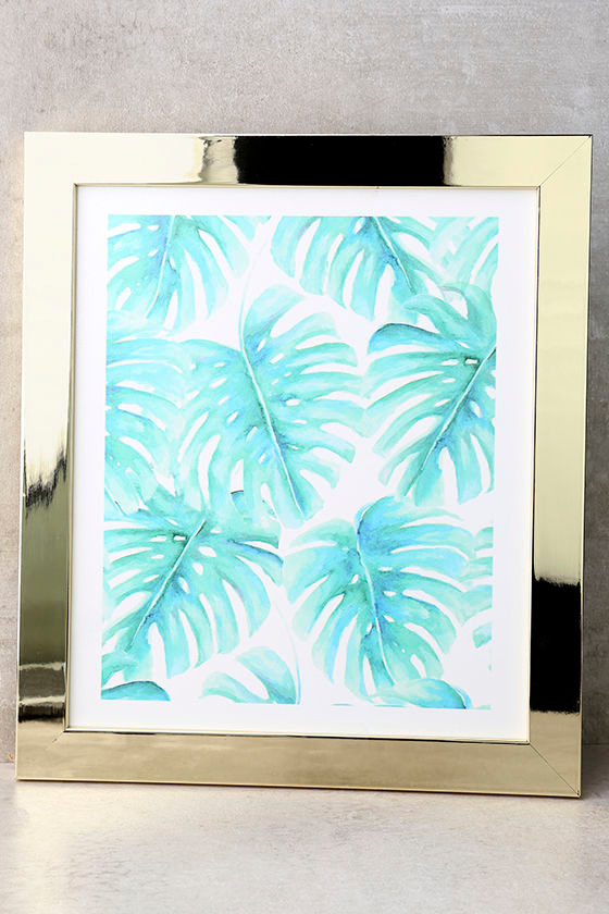 DENY Designs Paradise Palms Framed Wall Art Palm Frond Print 39.