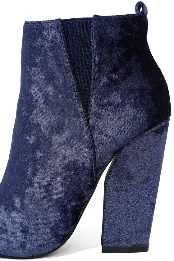 navy blue shoe booties