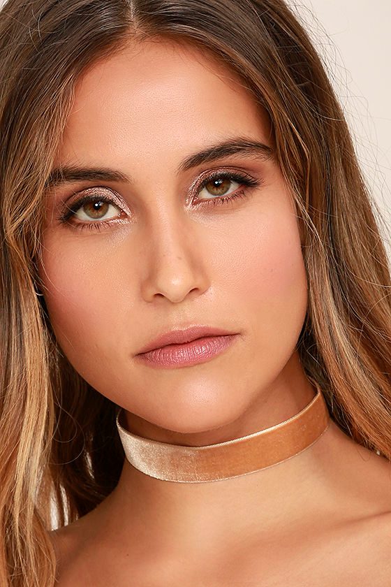 Chic Tan Choker Velvet Choker 11.00 Lulus