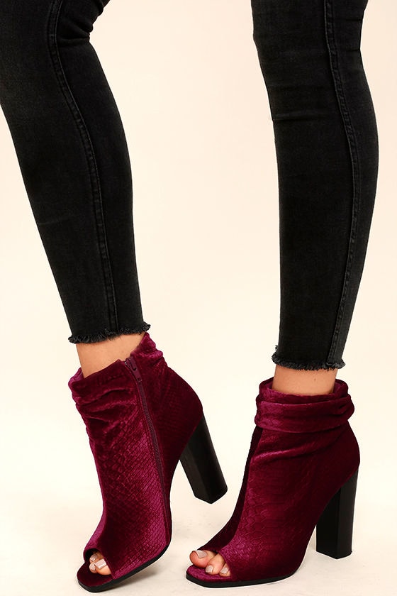 velvet booties