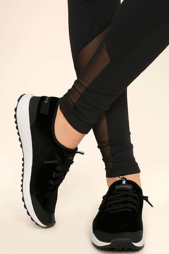 black velvet trainers womens