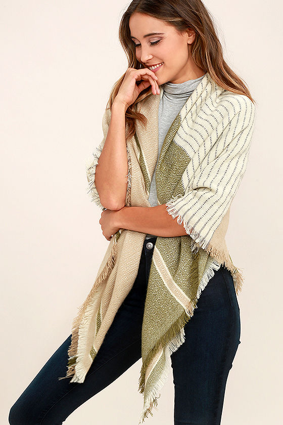 Boho Green Print Scarf Print Scarf Square Scarf 24.00 Lulus