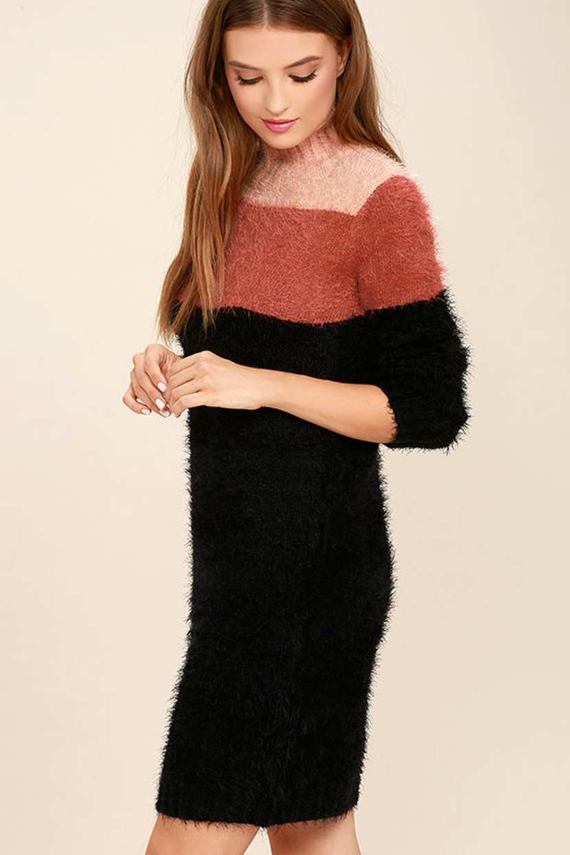 open lace back dress Colorblock Dress