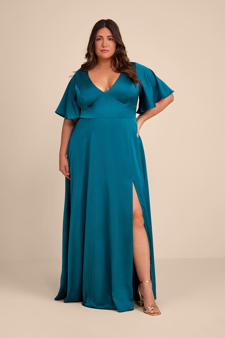 slim fit dress slacks Spaghetti Straps Cabernet Sleeveless Plus Size Long Prom Dress