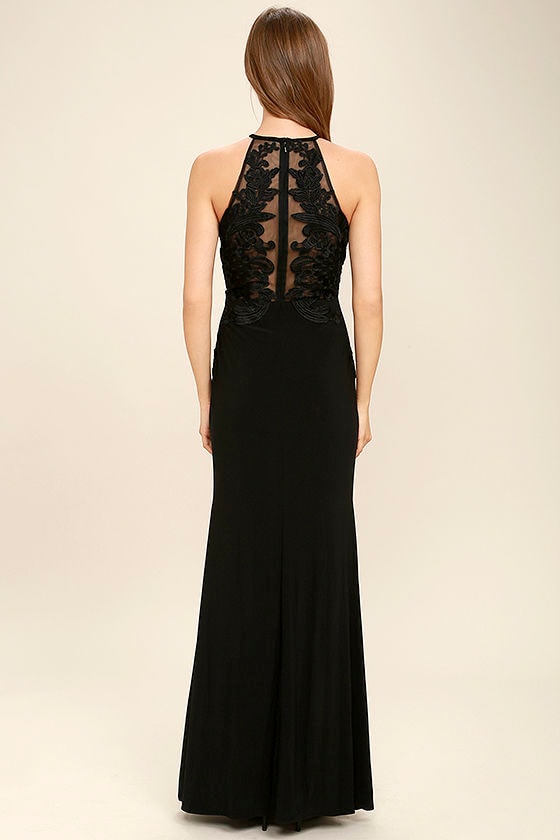 Stunning Black Dress - Lace Dress - Maxi Dress - $169.00