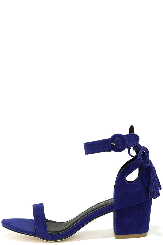 royal blue sandal heels