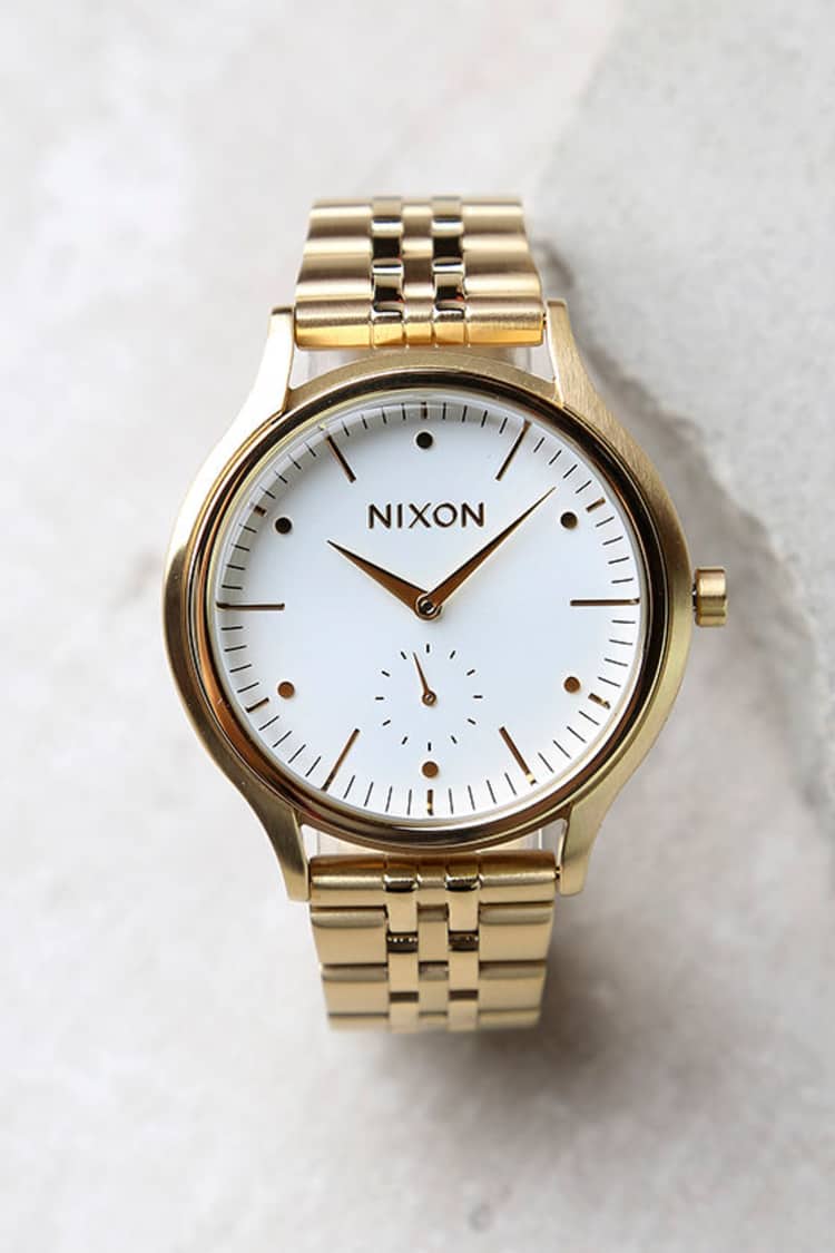 Nixon The Naughty Gold and White Watch Nixon Men main image 3