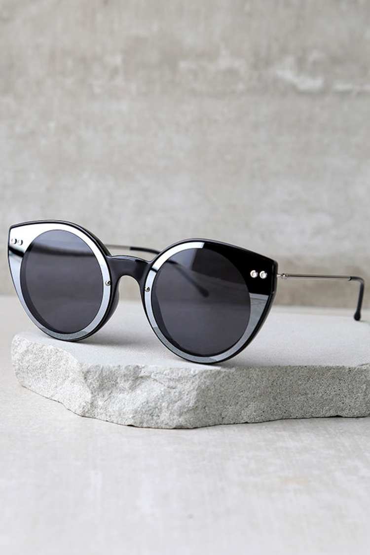 Spitfire Silver Lens Mirrored Sunglasses with Metal Double Bridge Spitfire sunglasses meghan_collura - Gem main image 2
